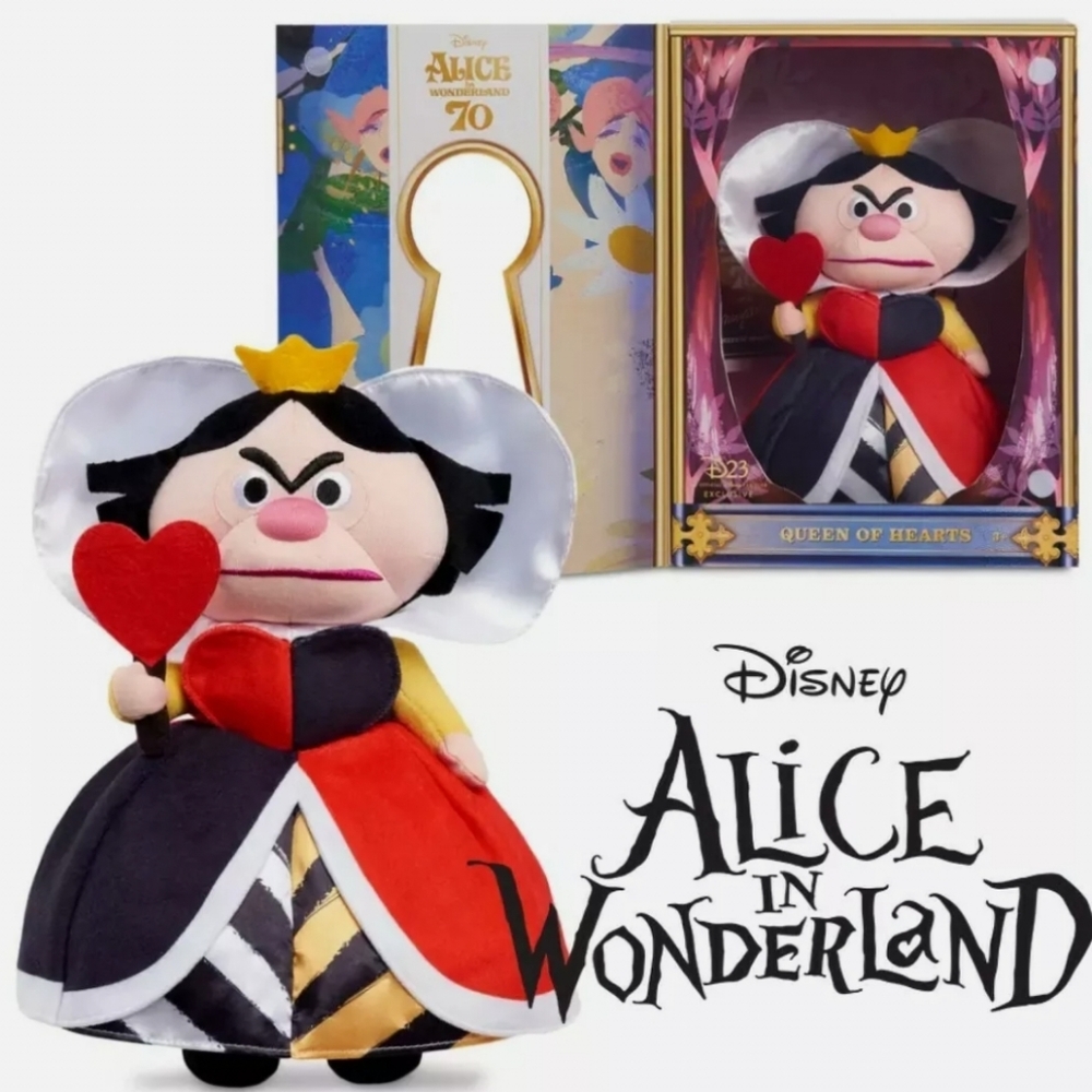 D23 Exclusive Queen of Hearts Plush – Alice in Wonderland by Mary Blair LE - New